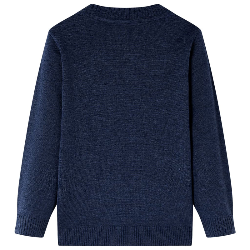 Load image into Gallery viewer, VidaXL Kindertrui gebreid 128 marineblauw
