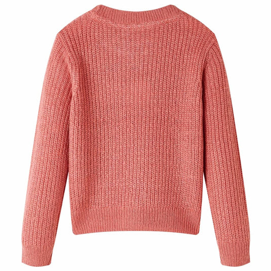 Vidaxl kindertrui gebreid 128 middelroze