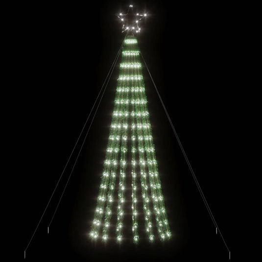 Vidaxl led-kerstboom 275 leds koud wit 180 cm