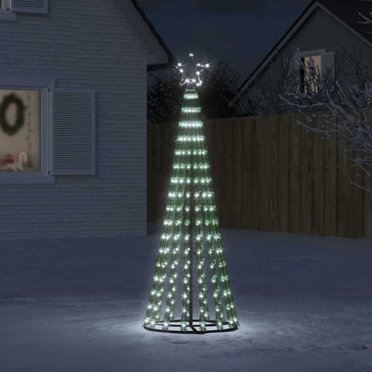 Vidaxl led-kerstboom 275 leds koud wit 180 cm