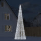 Vidaxl led-kerstboom aan vlaggenmast 1534 leds koud wit 500 cm