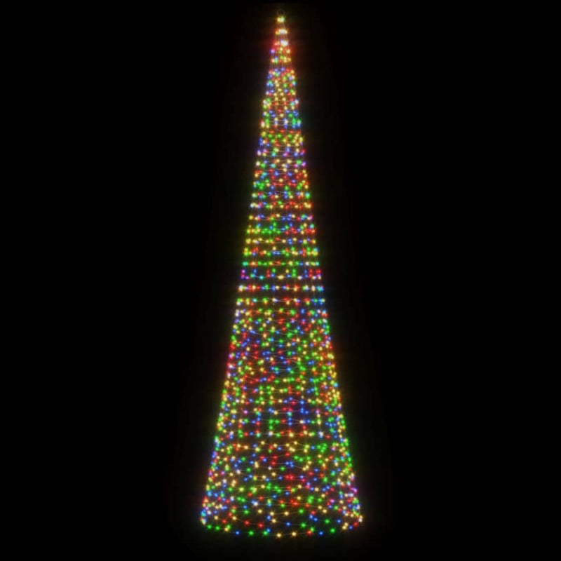 Load image into Gallery viewer, Vidaxl led-kerstboom aan vlaggenmast 1534 leds kleurrijk 500 cm
