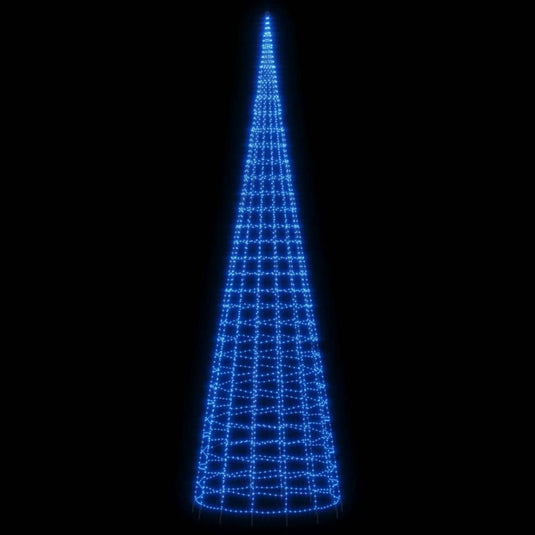 Vidaxl led-kerstboom aan vlaggenmast 3000 led's 800 cm blauw