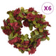Vidaxl bloemenslingers 6 st 250 cm wijnrood