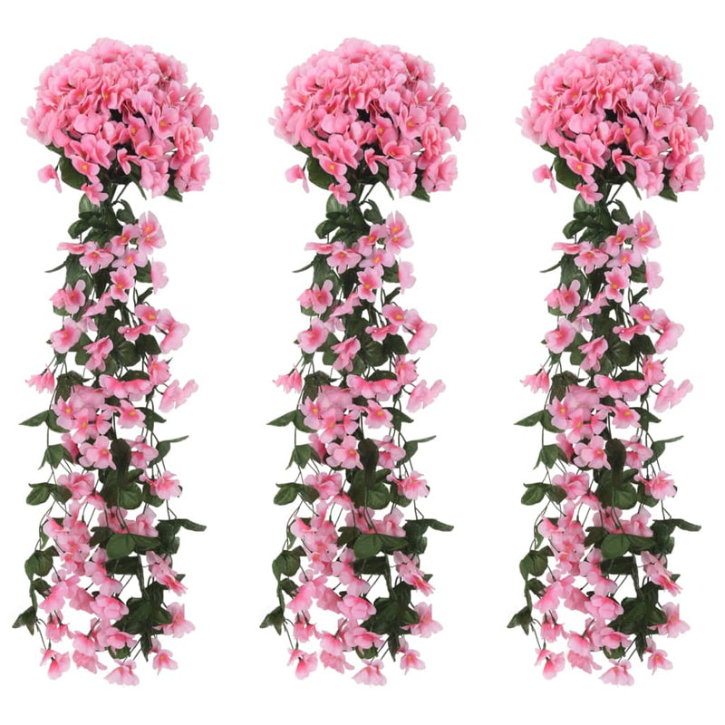 Load image into Gallery viewer, Vidaxl kerstslingers met bloemen 3 st 85 cm roze
