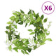 Vidaxl bloemenslingers 6 st 200 cm wit