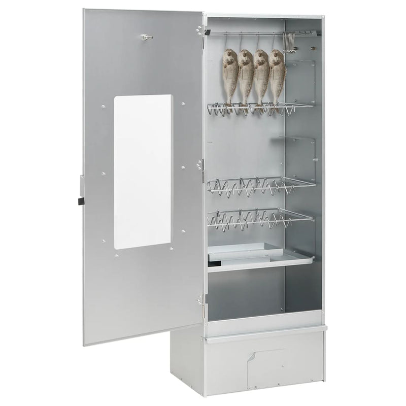 Load image into Gallery viewer, VidaXL BBQ-rookoven met koude rookgenerator gegalvaniseerd staal

