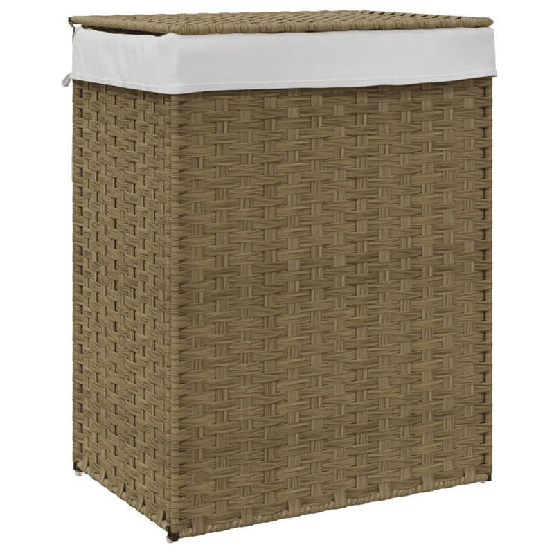 Load image into Gallery viewer, Vidaxl wasmand met deksel 46x33x60 cm poly rattan
