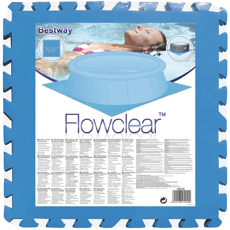 Load image into Gallery viewer, Bestway zwembadbodembeschermers 8 st blauw 58220
