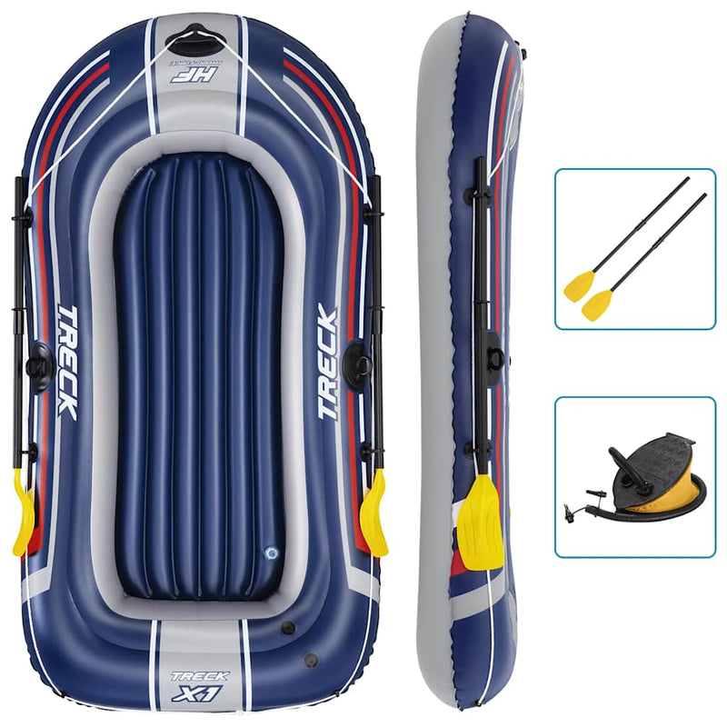 Load image into Gallery viewer, Bestway hydro-force opblaasboot met pomp en roeispanen blauw
