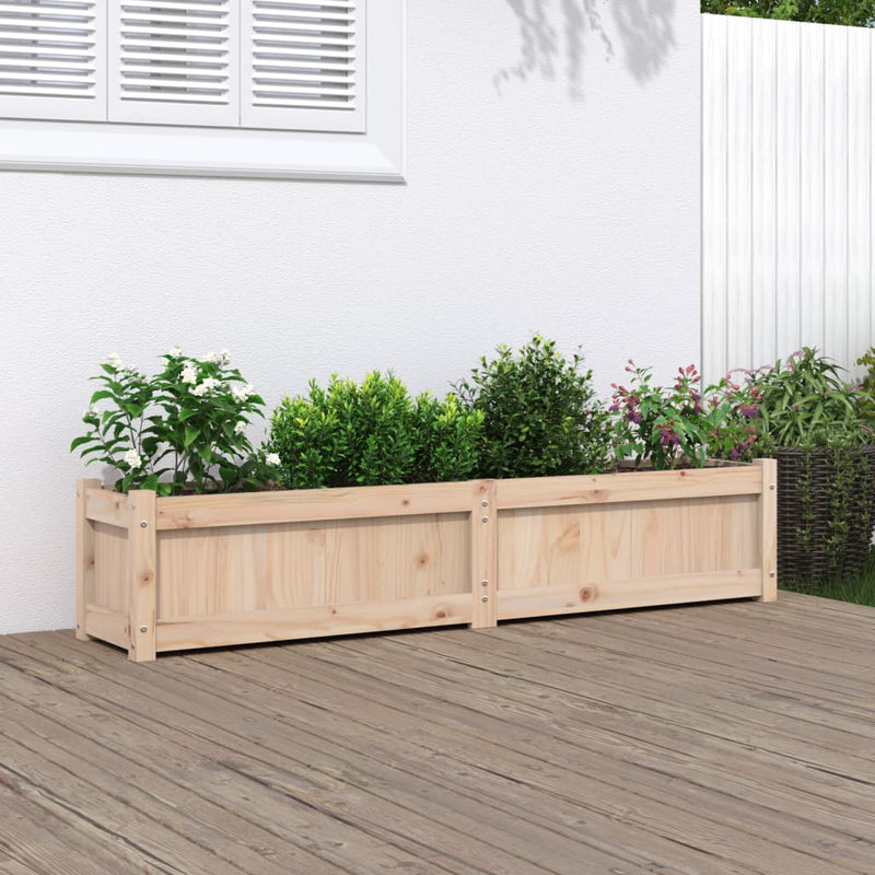 Afbeelding laden in galerijviewer, Vidaxl plantenbak 150x31x31 cm massief grenenhout
