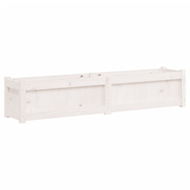 Vidaxl plantenbak 150x31x31 cm massief grenenhout wit