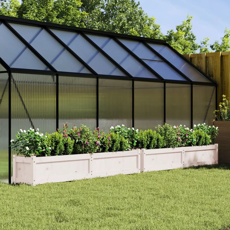 Load image into Gallery viewer, Vidaxl plantenbakken 2 st cm massief grenenhout wit
