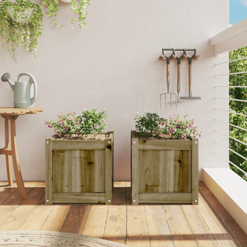 Load image into Gallery viewer, Vidaxl plantenbakken 2 st cm geïmpregneerd hout
