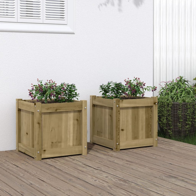 Load image into Gallery viewer, Vidaxl plantenbakken 2 st cm geïmpregneerd hout
