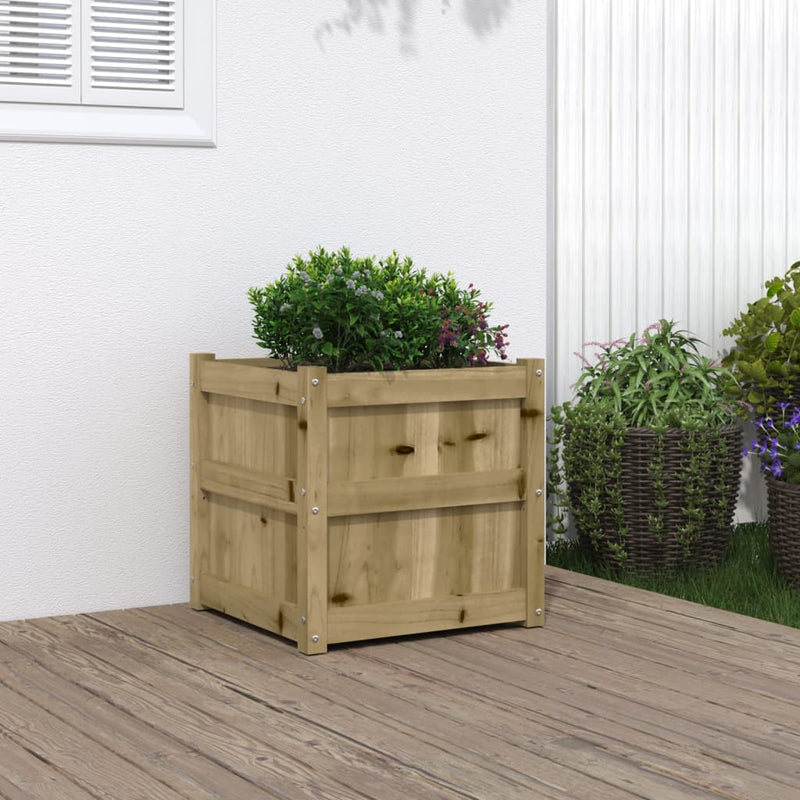Load image into Gallery viewer, Vidaxl plantenbak 50x50x50 cm geïmpregneerd grenenhout
