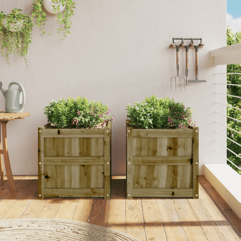 Load image into Gallery viewer, Vidaxl plantenbakken 2 st cm geïmpregneerd hout
