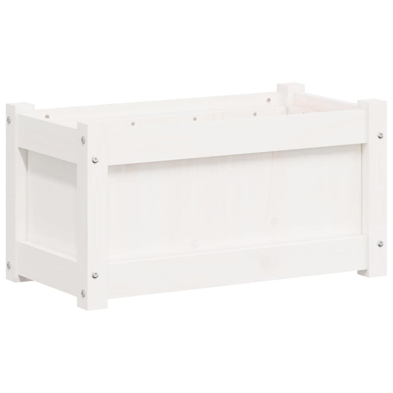 Load image into Gallery viewer, Vidaxl plantenbak 60x31x31 cm massief grenenhout wit
