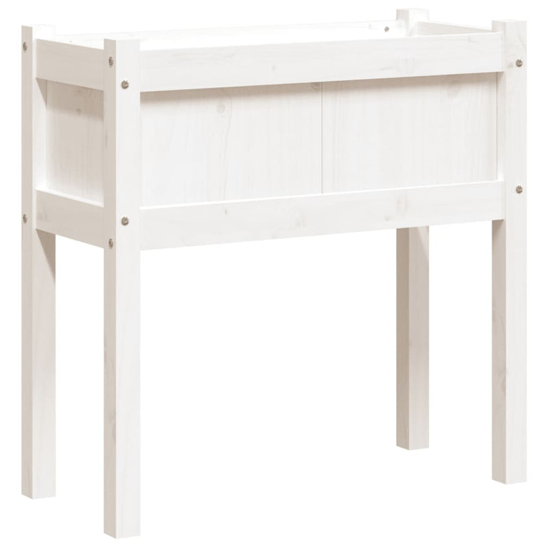 Load image into Gallery viewer, Vidaxl plantenbak met poten 70x31x70 cm massief grenenhout wit
