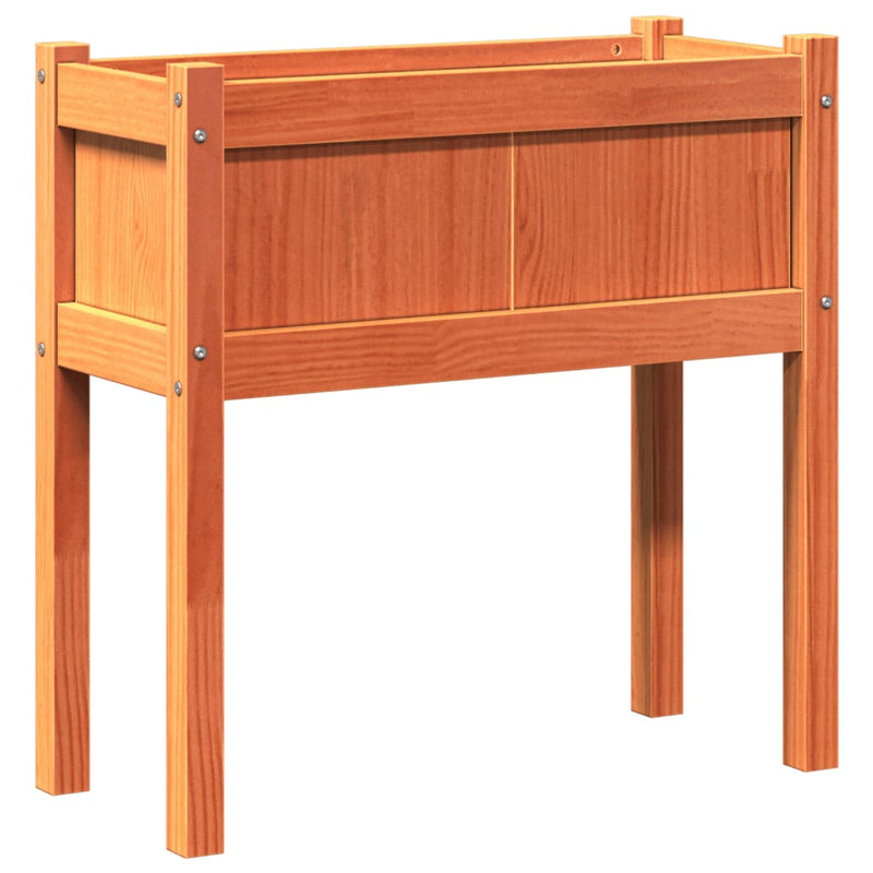 Load image into Gallery viewer, Vidaxl plantenbak met poten 70x31x70 cm grenenhout wasbruin
