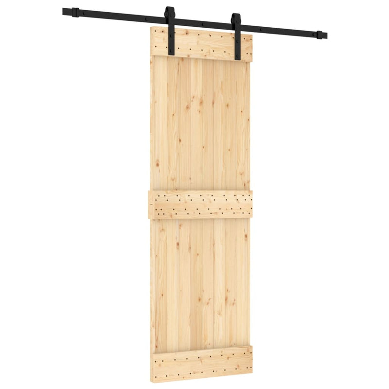 Load image into Gallery viewer, VidaXL Schuifdeur met beslag 70x210 cm massief grenenhout
