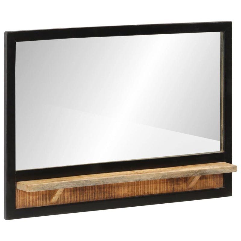 Afbeelding laden in galerijviewer, Vidaxl spiegel met schap 80x8x55 cm glas en massief mangohout
