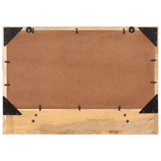 Vidaxl spiegel met schap 80x8x55 cm glas en massief mangohout