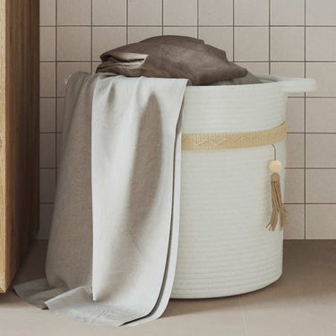 Vidaxl opbergmand ø 38x36 cm katoen wit