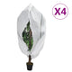 Vidaxl plantenhoezen met ritssluiting 4 st 70 g m² 1,2x1,8 m