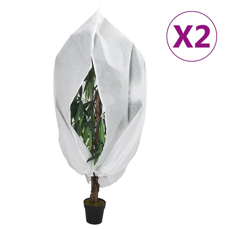 Load image into Gallery viewer, Vidaxl plantenhoezen met ritssluiting 2 st 70 g m² 3,93x3,5 m
