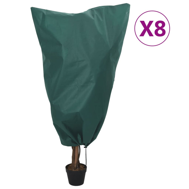 Load image into Gallery viewer, Vidaxl plantenhoezen met trekkoord 8 st 70 g m² 0,8x1,2 m
