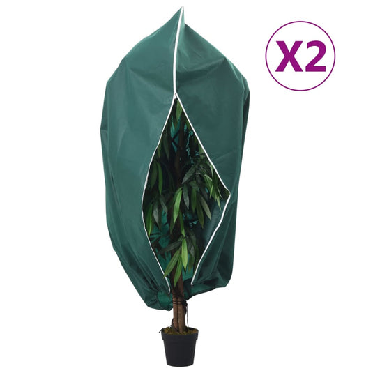 VidaXL Plantenhoezen met ritssluiting 2 st 70 g m² 3,93x3,5 m