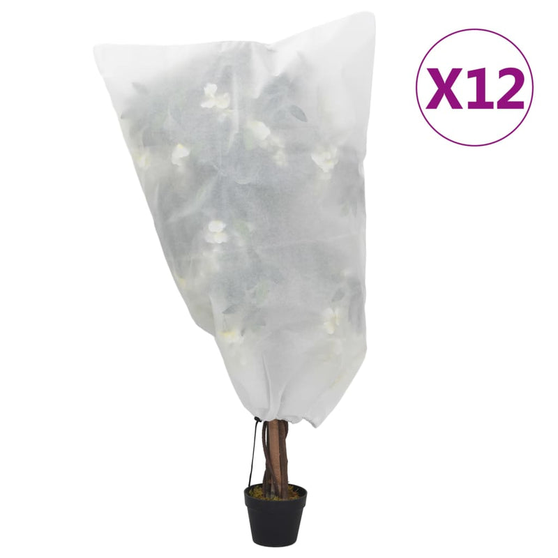 Load image into Gallery viewer, VidaXL Plantenhoezen met trekkoord 12 st 70 g m² 0,8x1,2 m
