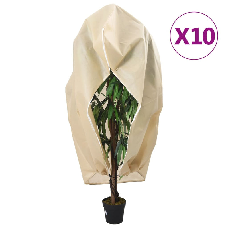 Load image into Gallery viewer, Vidaxl plantenhoezen met ritssluiting 10 st 70 g m² 3,14x2,5 m
