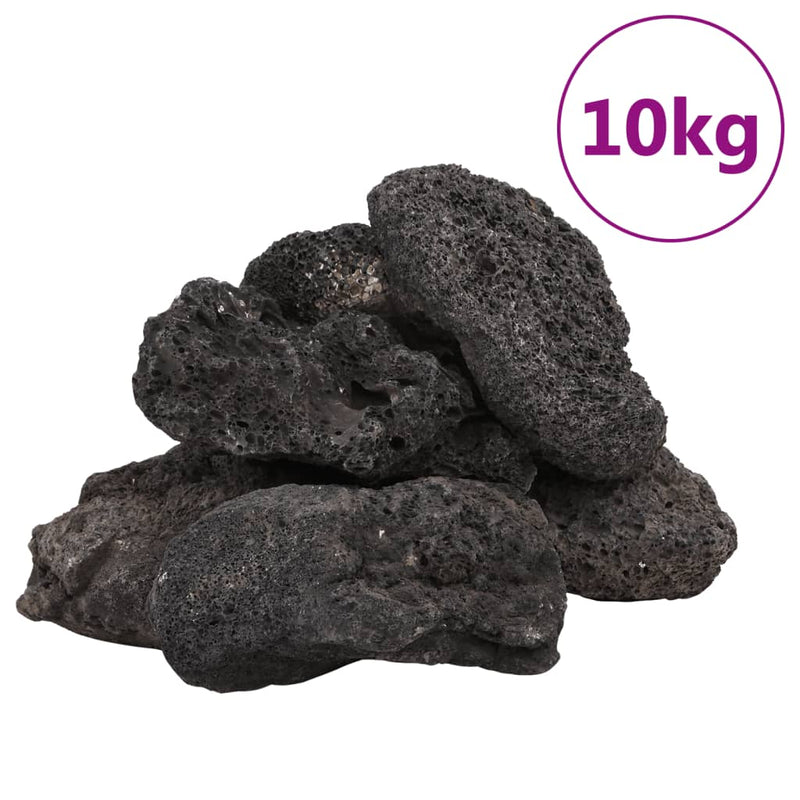 Load image into Gallery viewer, Vidaxl lavastenen 10 kg 10-30 cm zwart
