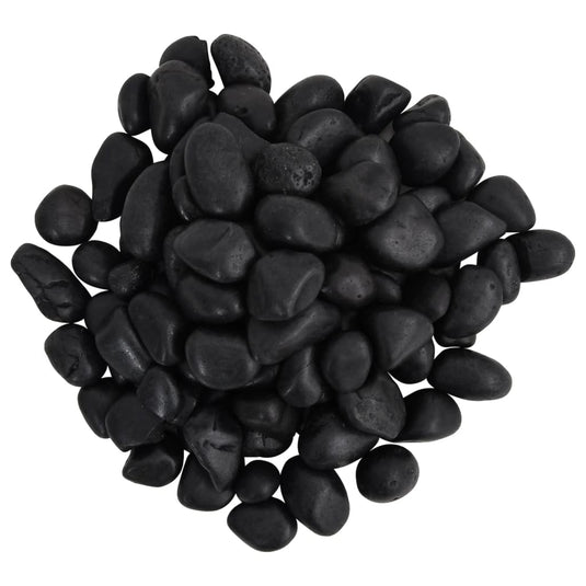 Vidaxl kiezelstenen gepolijst 2-5 cm 25 kg zwart
