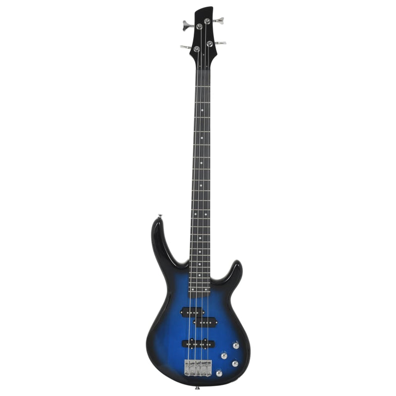 Load image into Gallery viewer, Vidaxl basgitaar voor beginners elektrisch met tas 4 4 46 blauw zwart
