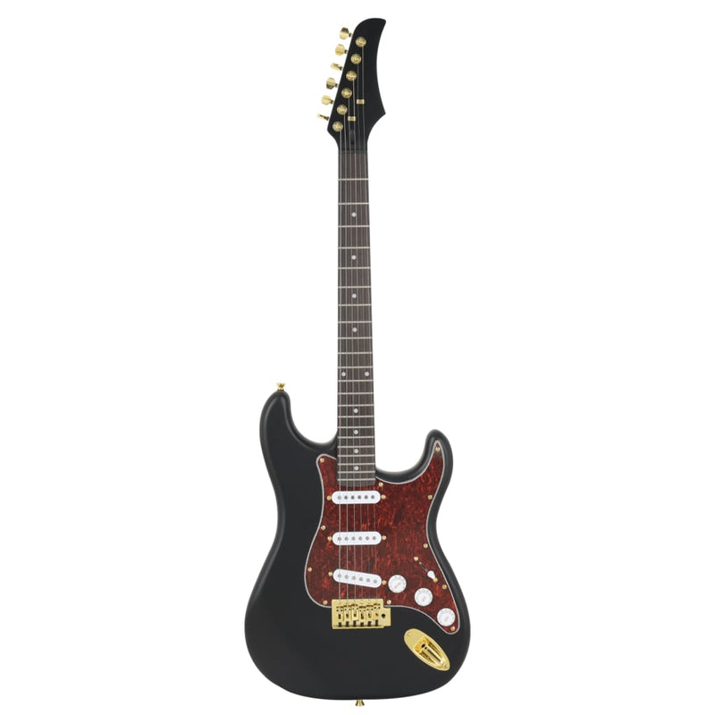 Load image into Gallery viewer, Vidaxl gitaar voor beginners elektrisch met tas 4 4 39 zwart en goud
