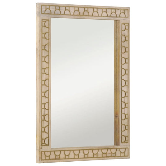 Vidaxl badkamerspiegel 50x70x2,5 cm massief mangohout en glas