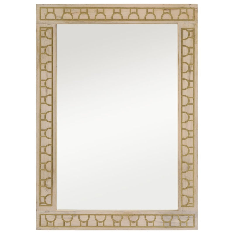 Load image into Gallery viewer, Vidaxl badkamerspiegel 50x70x2,5 cm massief mangohout en glas
