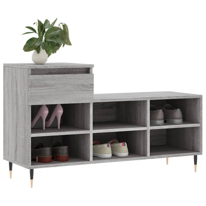 Load image into Gallery viewer, Vidaxl schoenenkast 102x36x60 cm bewerkt hout sonoma grijs

