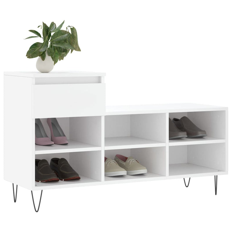 Load image into Gallery viewer, Vidaxl schoenenkast 102x36x60 cm bewerkt hout wit
