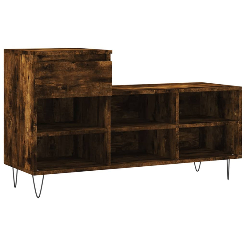 Load image into Gallery viewer, Vidaxl schoenenkast 102x36x60 cm bewerkt hout gerookt eikenkleurig
