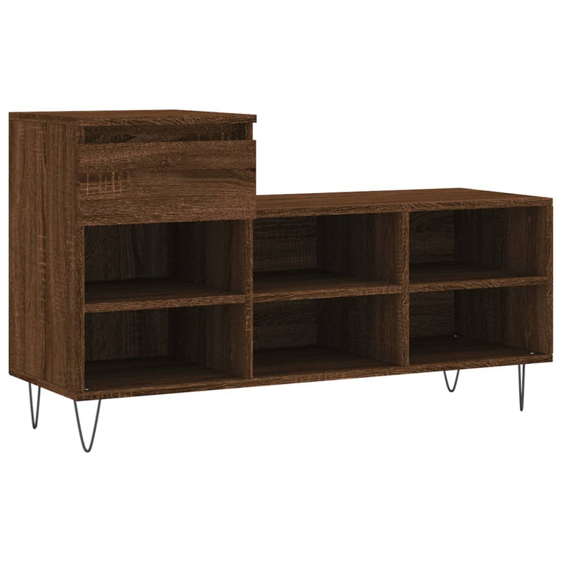 Load image into Gallery viewer, Vidaxl schoenenkast 102x36x60 cm bewerkt hout bruin eikenkleur
