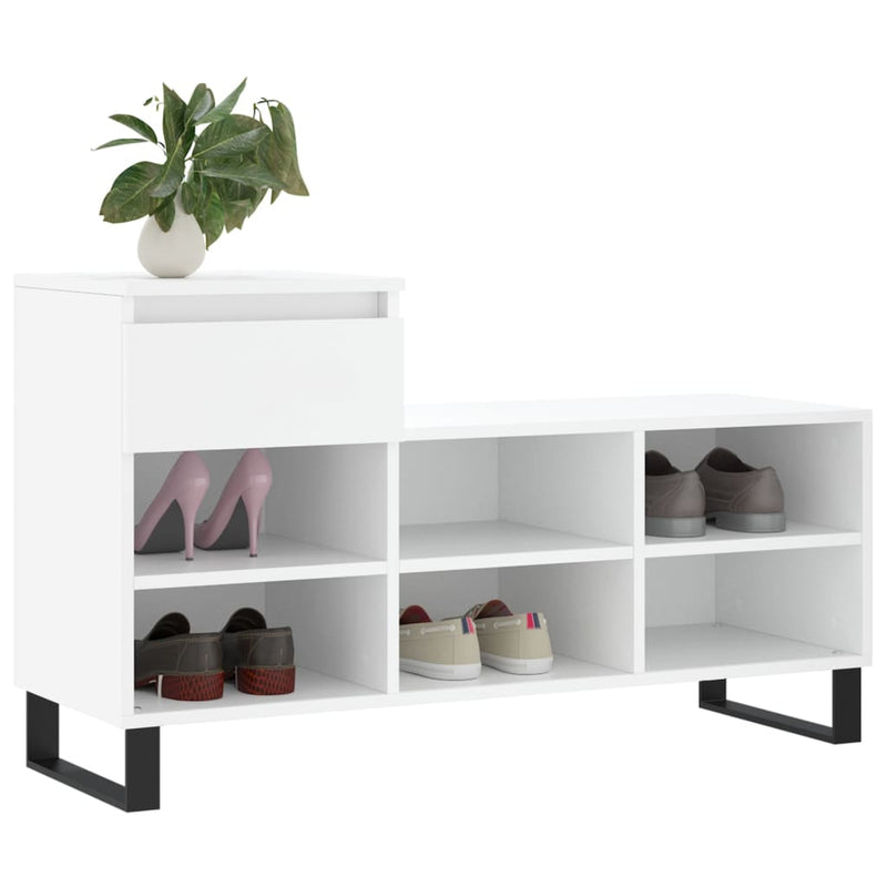 Load image into Gallery viewer, Vidaxl schoenenkast 102x36x60 cm bewerkt hout wit
