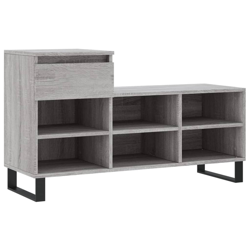Load image into Gallery viewer, Vidaxl schoenenkast 102x36x60 cm bewerkt hout sonoma grijs
