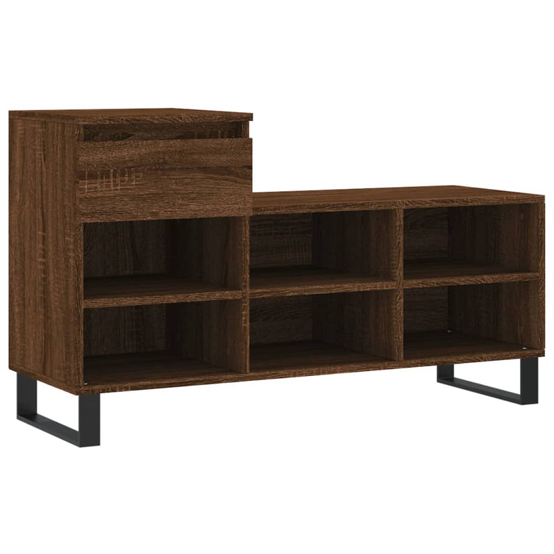 Load image into Gallery viewer, Vidaxl schoenenkast 102x36x60 cm bewerkt hout bruin eikenkleur
