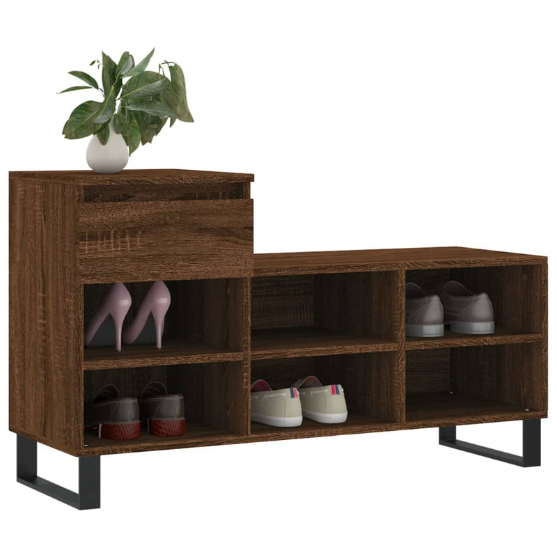 Load image into Gallery viewer, Vidaxl schoenenkast 102x36x60 cm bewerkt hout bruin eikenkleur
