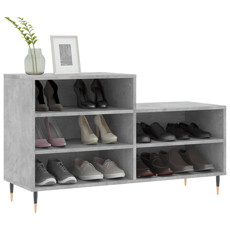 Load image into Gallery viewer, Vidaxl schoenenkast 102x36x60 cm bewerkt hout betongrijs
