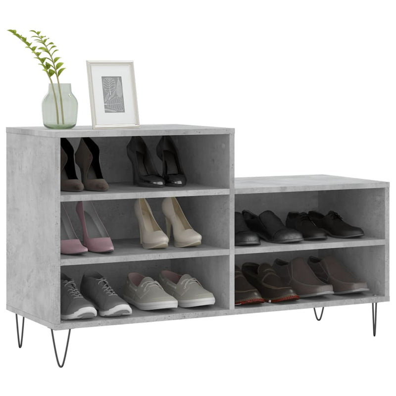 Load image into Gallery viewer, Vidaxl schoenenkast 102x36x60 cm bewerkt hout betongrijs
